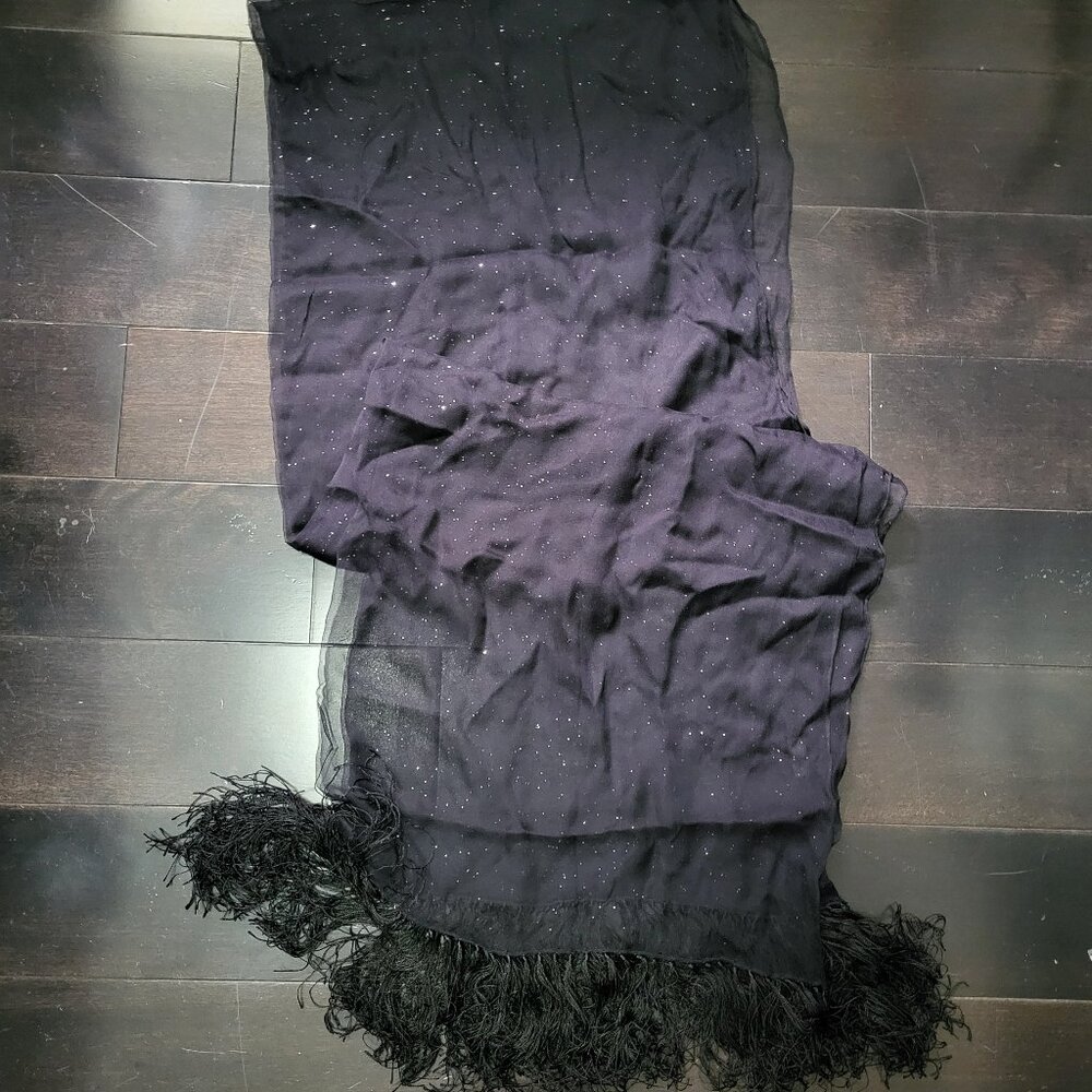 Black Silk Scarf
